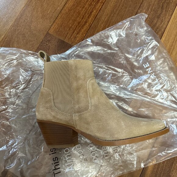 Everlane Western Style Suede Ankle Boots - Picture 4 of 12